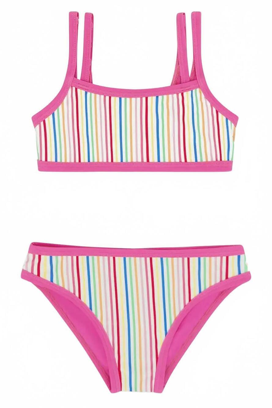 NEW FEATHER 4 ARROW girls maui bikini in multi stripe
